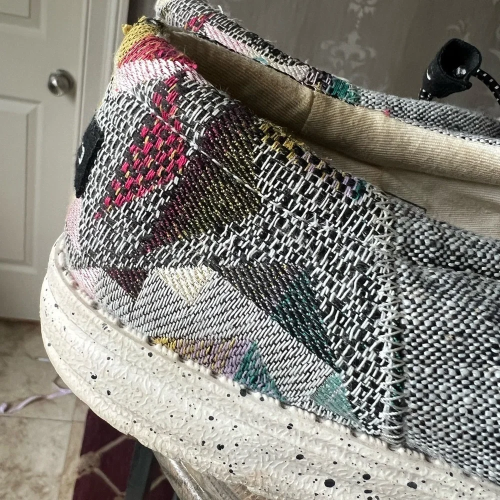 Hey Dude mens Wally Funk Etno Grey shoes very good condition.